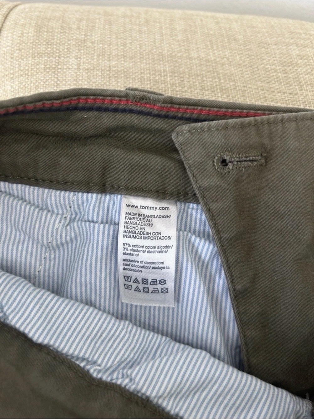 Tommy Hilfiger Women's Straight Leg Chino Pants Lot of 2 Size 8 Pink & Olive - Picture 10 of 15